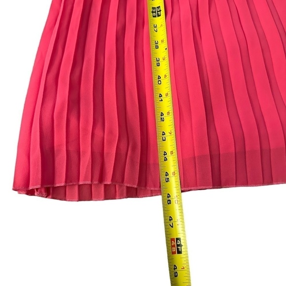 Sam Edelman Women's Size 2 Pleated Maxi Sleeveless Pretty Pink Chiffon Dress NEW - Picture 14 of 16